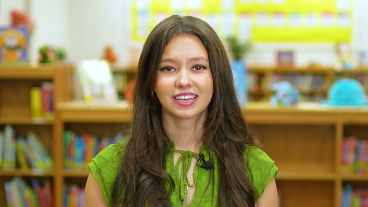 Video preview image of video of young woman telling about the scholarship; click to visit the ParentSquare post with the video