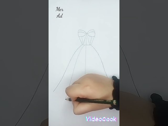 How To Draw A Dress #1// Drawing for beginners #Fashion. #Art. #Satisfying