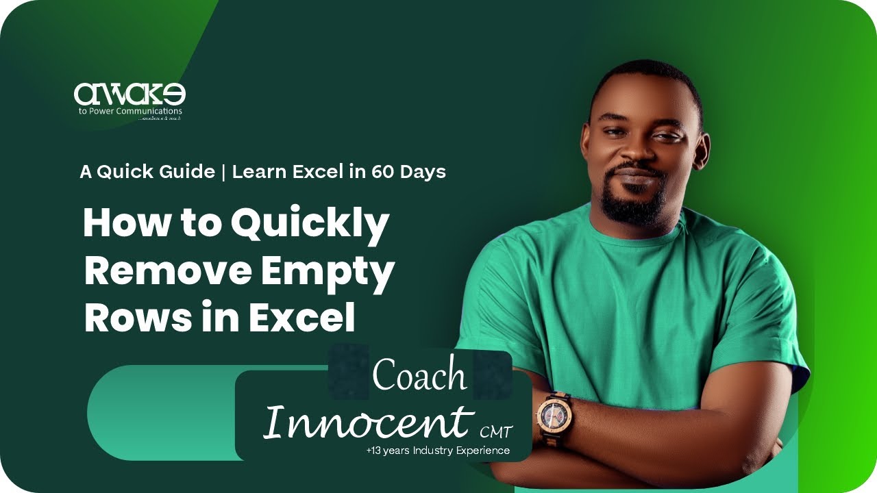 Day 10: How to Remove Blank Rows in Excel - YouTube