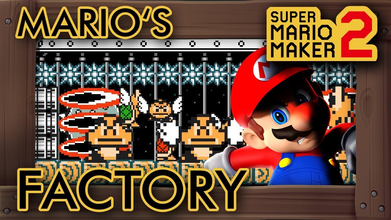 Super Mario Maker 2 - Mario's Power-Up Factory Level - YouTube