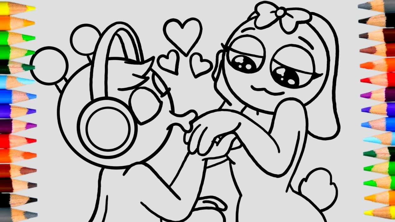 Incredibox Sprunki - Love Rewards Pinkkis Kind Heart! | Coloring Pages