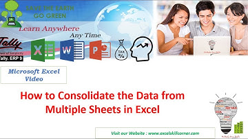 How to Consolidate Data from the Multiple sheets in Excel