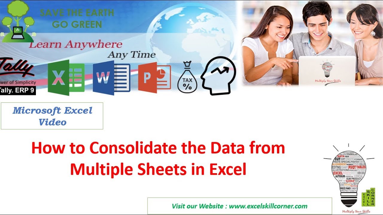 how-to-consolidate-data-from-the-multiple-sheets-in-excel-youtube