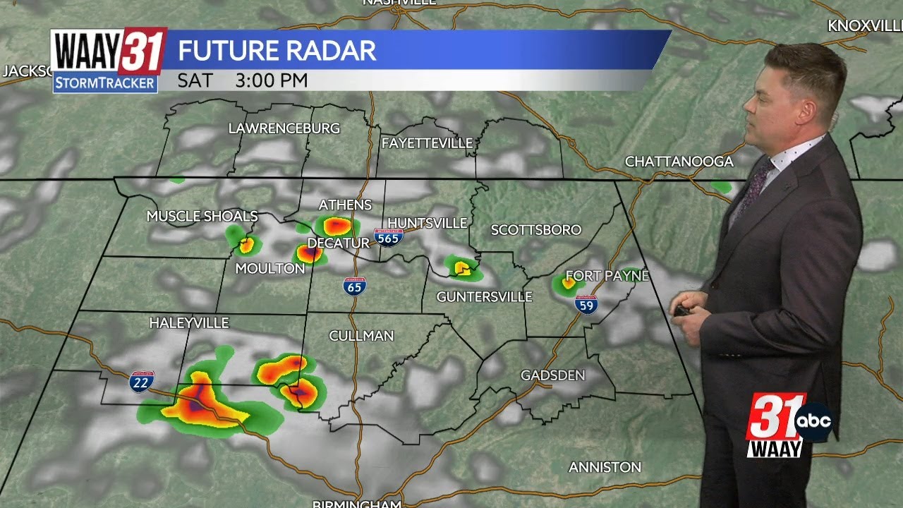 Spotty afternoon showers and storms on Saturday - YouTube