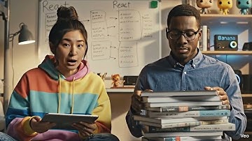 python Vs React || Created with Veo3 || #ai #veo3 #python #react #tech #trending #viral #foryou #yt