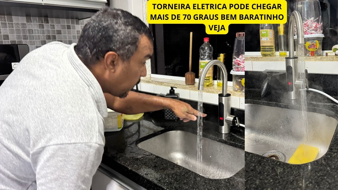 OLHA QUE IDEIA BRILHANTE PARA O FRIO TORNEIRA ELETRICA COM DISPLAY DE TEMPERATURA REGULAVEL INCRIVEL