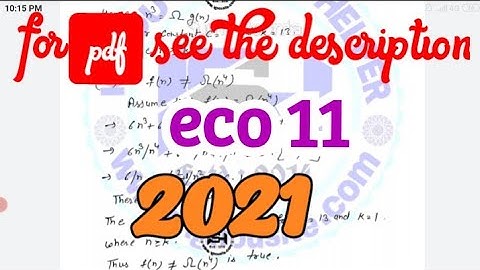eco 11 solved assignment 2020-21 in English | eco 11 solved assignment 2021 pdf | IGNOU assignment