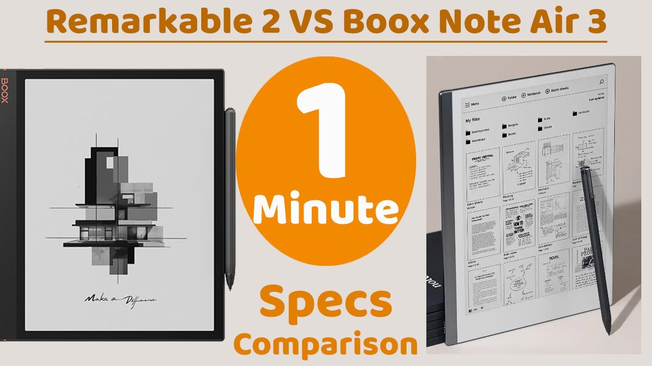 Boox Note Air 3C VS Remarkable 2 VS Kindle Scribe- Specs Comparison -  Webtoolo