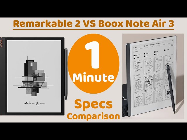 Boox Note Air 3C VS Remarkable 2 VS Kindle Scribe- Specs Comparison -  Webtoolo