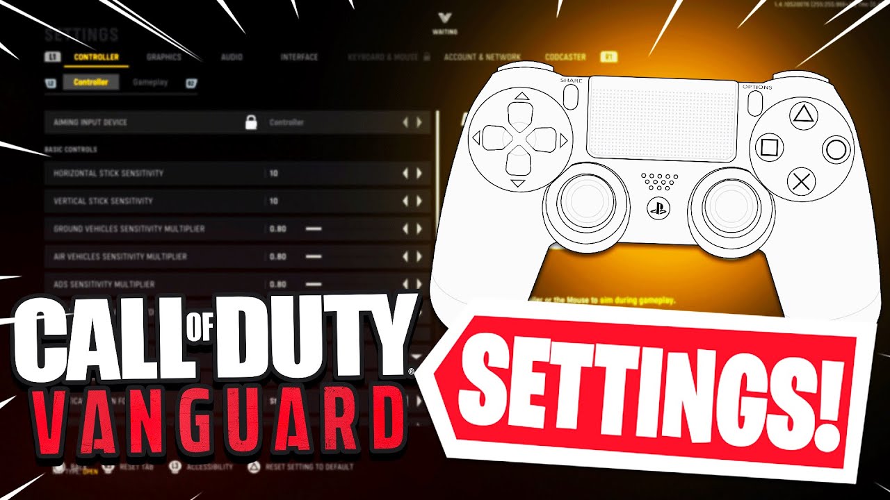 My Settings on Vanguard! - BEST CONTROLLER SETTINGS (Vanguard Sensitivity & Deadzone Settings)