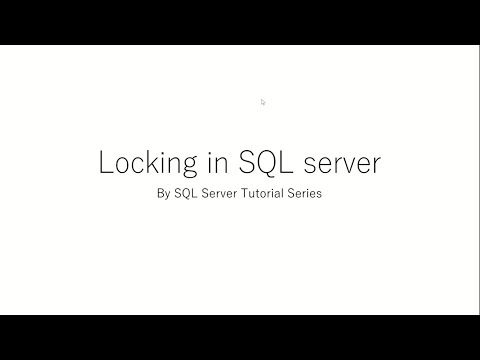 ვიდეო: რატომ არის დაბლოკვა მნიშვნელოვანი SQL-ში?