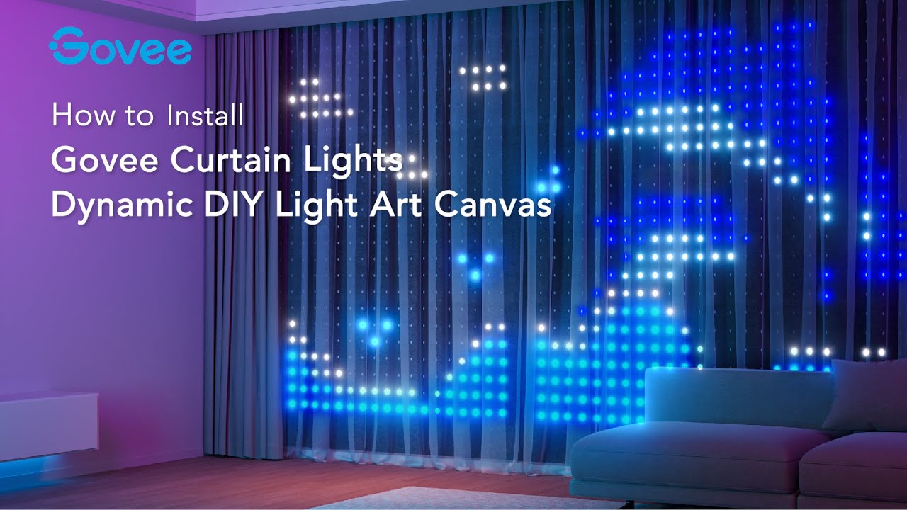 How to Install Govee Curtain Lights - YouTube