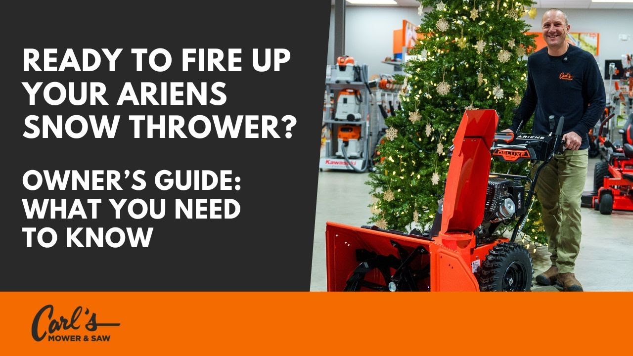 Руководство пользователя снегоуборочной машины Ariens | Запуск, управление и техническое обслужив...