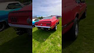 69 Mach 1 Mustang awesome V8 sound track! At the Flat Caps and Ferrets car show #mach1 #mustang