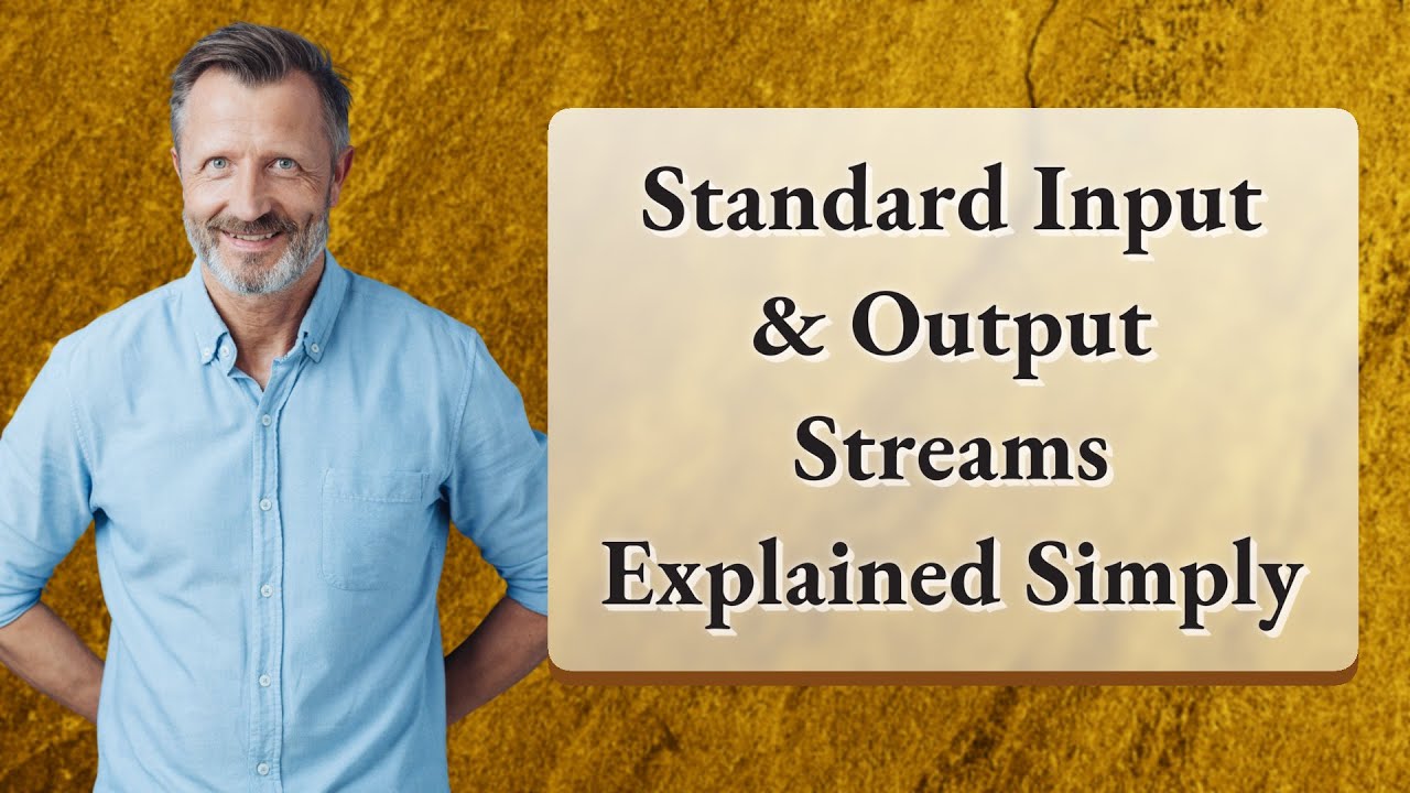Standard Input & Output Streams Explained Simply - YouTube