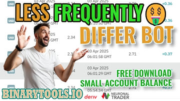 Less Frequently Differ Bot║10$ Balance Bot║Binarytools.io