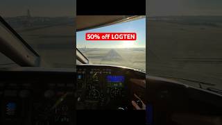 50% off @flywithlogten for new subscribers! Link in bio☝🏼 #aviation #cockpit #landing #logbook