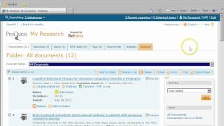 Saved searches and search alerts in ProQuest