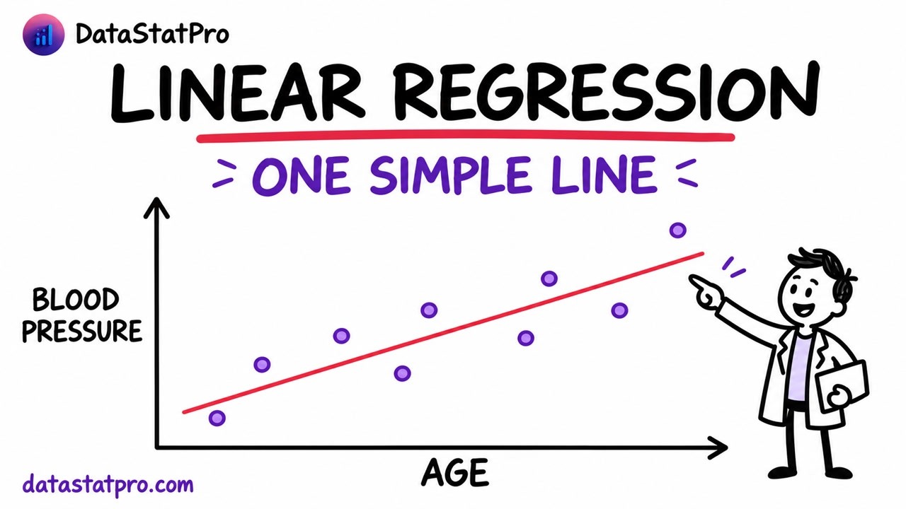 Linear Regression Explained with One Simple Line for Beginners - YouTube