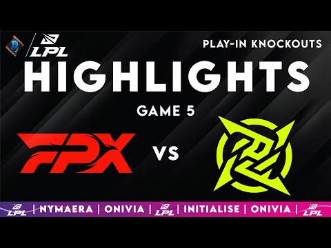 FPX vs NIP Highlights Game 5 | LPL Playoffs 2025 | FunPlus Phoenix vs Ninjas in Pyjamas by Onivia
