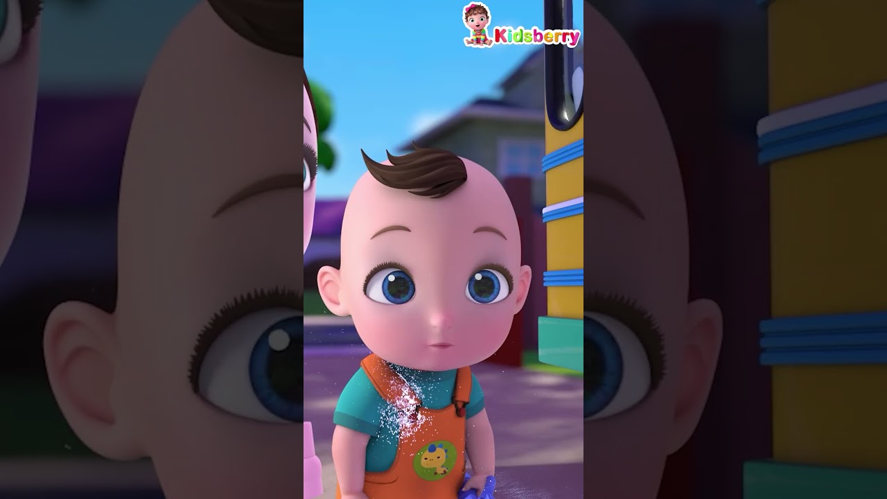 Time to Wash the Bus! 🚍💦 Wheels on the Bus Wash | #Short | Kidsberry Nursery Rhymes & Baby Songs