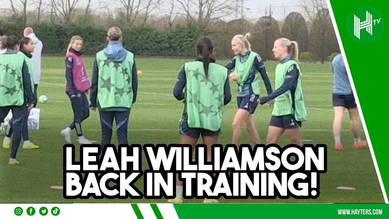Leah Williamson BACK in training ahead of Real Madrid | Arsenal women