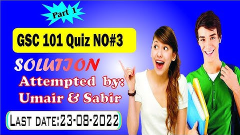 GSC101 quiz 3 solution 2022 #GSC101 #solution #vu #quiz #live #attempt