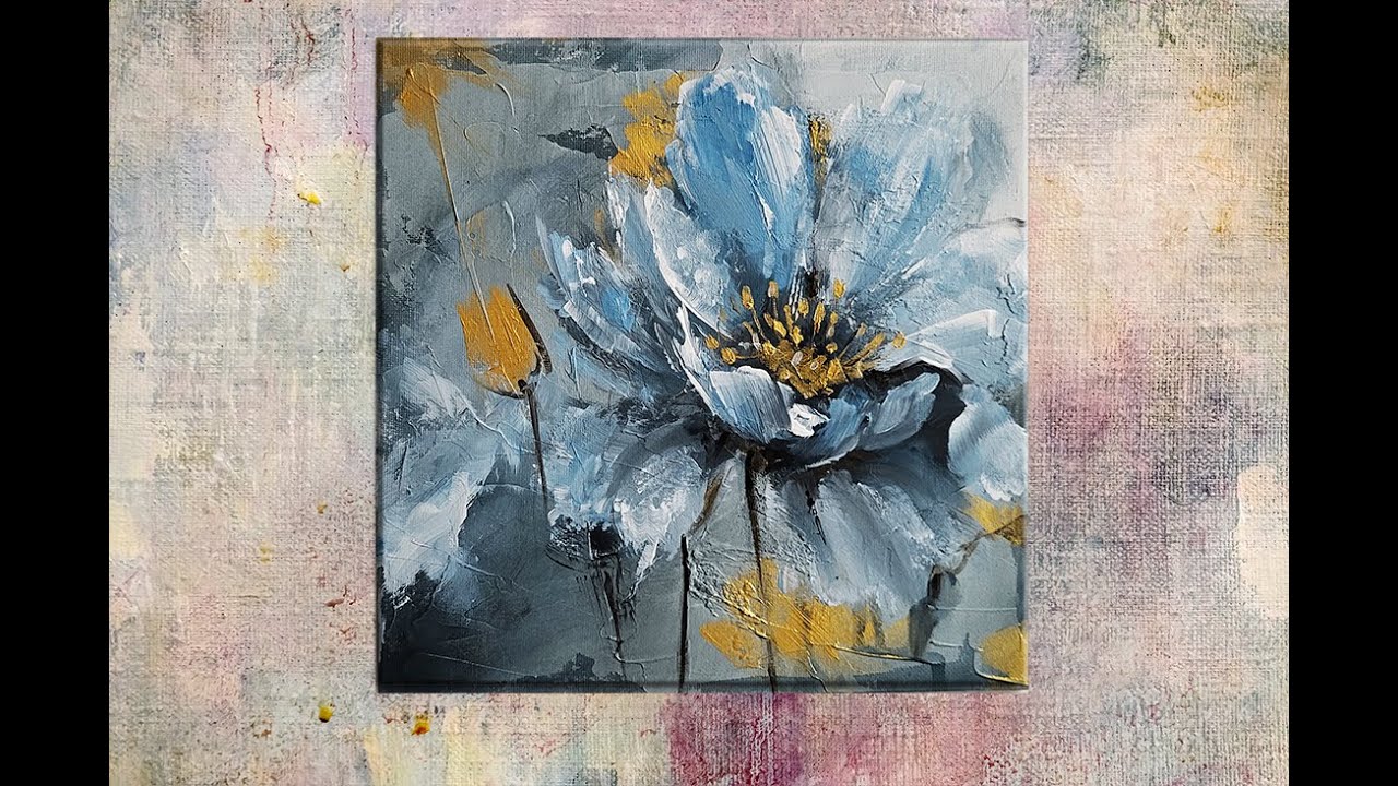 EASY & SIMPLE ACRYLIC ABSTRACT PAINTING FOR BEGINNERS / Tutorial/ 008 ...