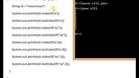 string indexOf() lastIndexOf() in java by bijan krishna paul