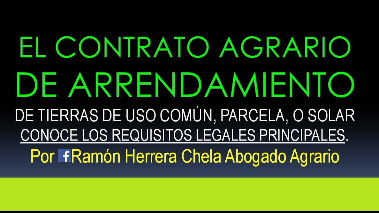 CONTRATO DE ARRENDAMIENTO - YouTube