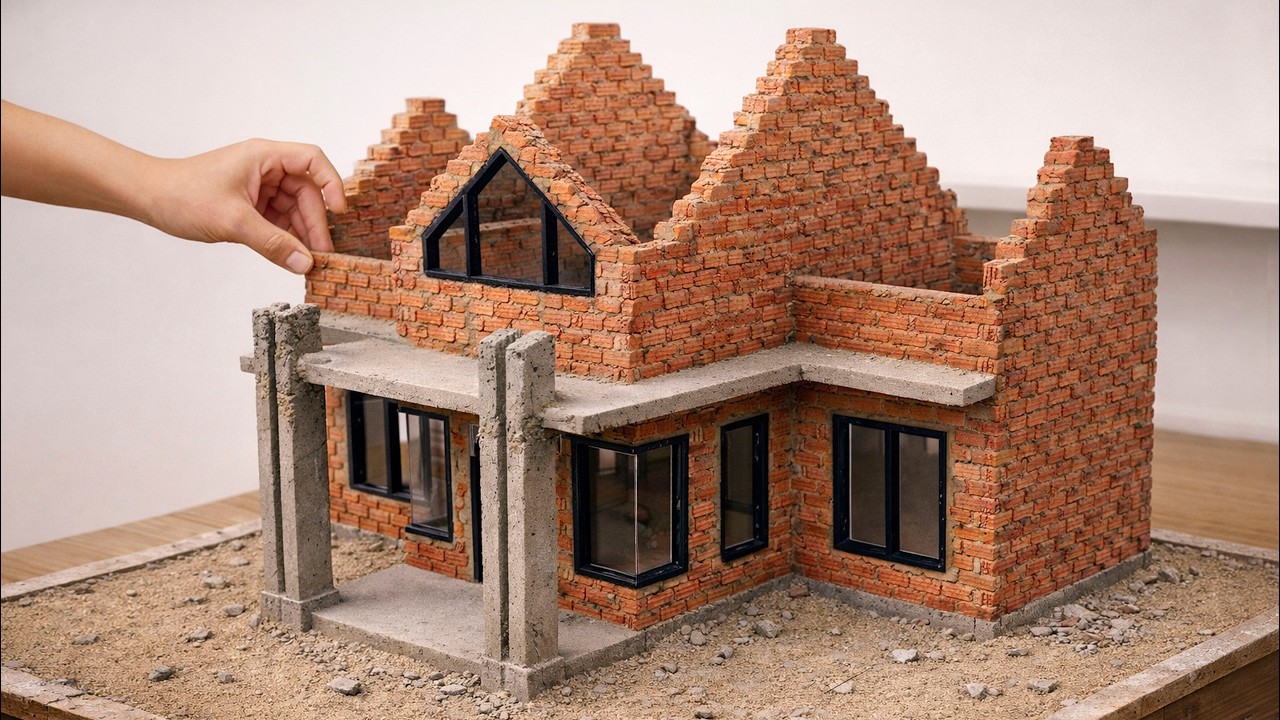 I Built a “Modern Housing Complex” Mini Version Using Real Bricks ...