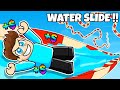 I BUILT THE BIGGEST WATER SLIDE IN ROBLOX !!