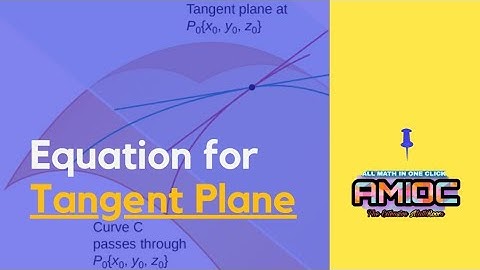 Equation for Tangent Plane