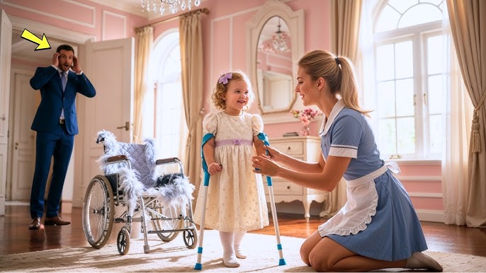 Millionaire Heard Laughter Upstairs—Froze When He Saw His Maid Dancing with  His Disabled Daughter