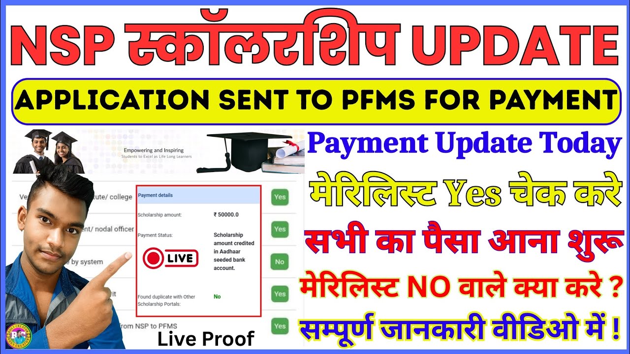 NSP Status Check 2025 | Fresher / Renewal | Application Sent to PFMS For Payment | NSP Payment Date
