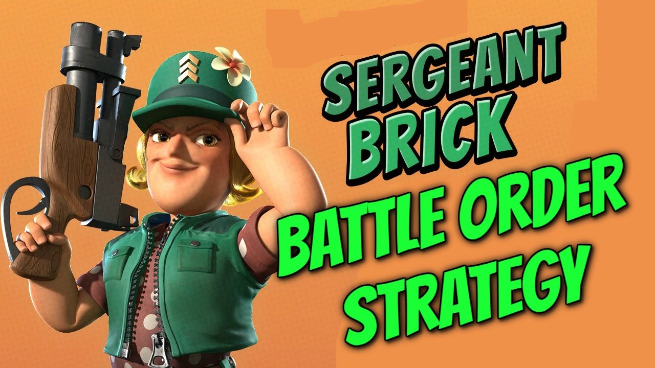 Boom Beach Hero Sgt. Brick - Battle Order Strategy vs. Dr. T tropical Island