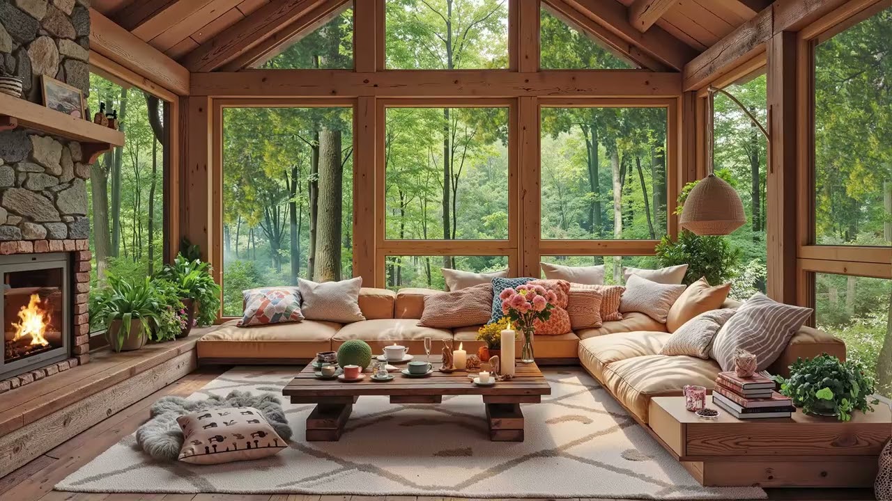 Spring Cabin Smooth Jazz 🌱 Minimal Jazz for Calm Focus, Cozy Space & Peaceful Living