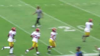 The 2022 USC Football Team Runs out of the Stanford University Football Tunnel