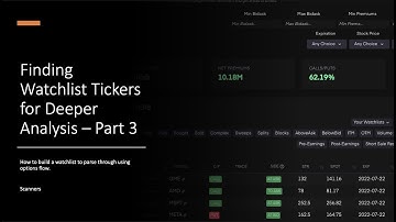 Use Tradytics Tools to Build an Initial Watchlist - Scany, Flash, Opintra, etc.