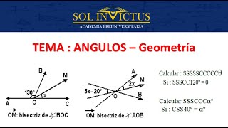 ANGULOS - NIVEL ESCOLAR Teoria y Ejercicios