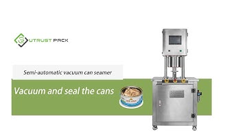 Vacuum can seaming machine semi-automatic, Meat paste vacuum can seamer semi-auto