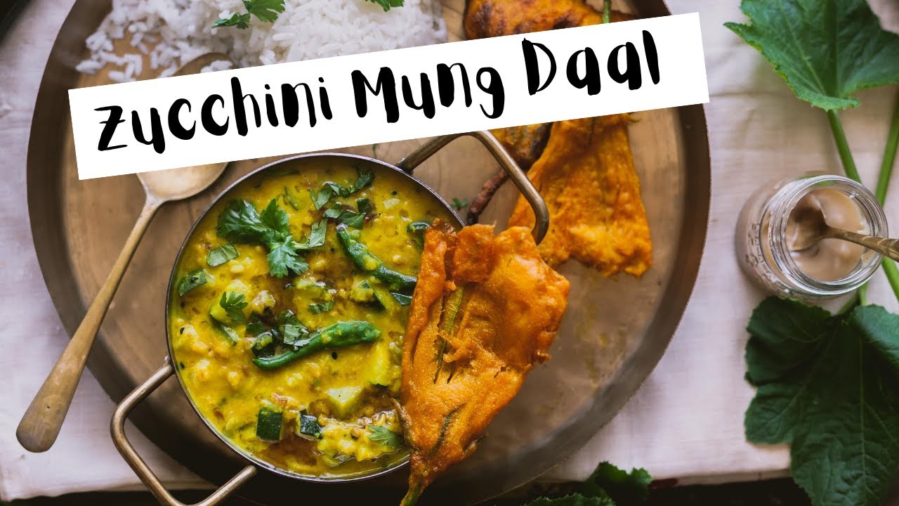 Roasted Mung Dal with Zucchini Bhaaja Moong dal BENGALI RECIPE