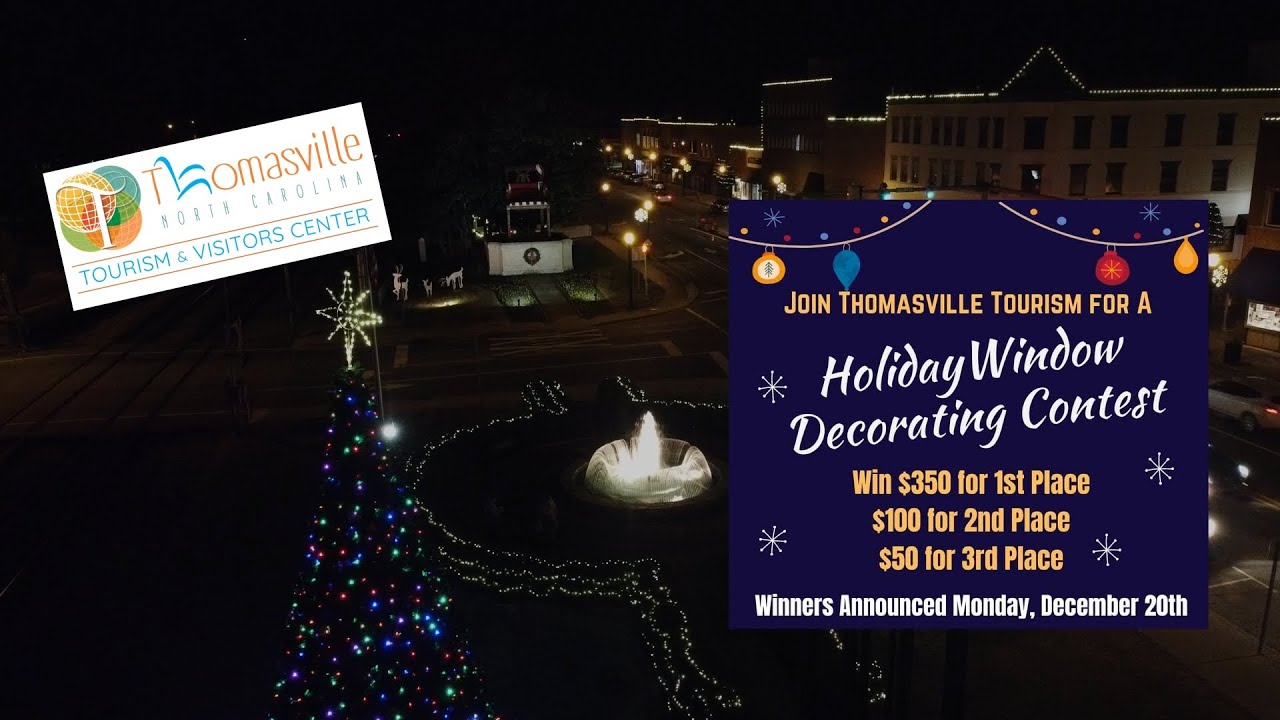 2021 Thomasville NC Holiday Window Decorating Contest YouTube