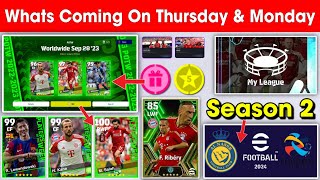 What Is Coming On Thursday & Next Monday In eFootball 2024 Mobile  Free Coins & Season 2 ??