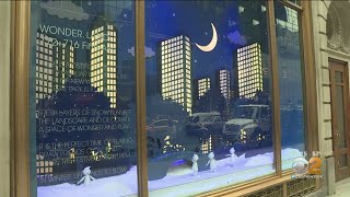 Empty Storefronts Decorated For The Holidays