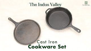 Cast Iron Cookware Set  | Dosa Tawa + Skillet | The Indus Valley | Healthy Cookware screenshot 5