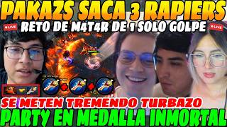 😲PAKAZS compra 3 DIVINES en RETO de M4T4R de 1 solo GOLPE! Party en MEDALLA INMORTAL y esto PASO😲