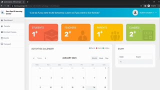 Student Management Software ERP Demo Part 3 Students Portal screenshot 4