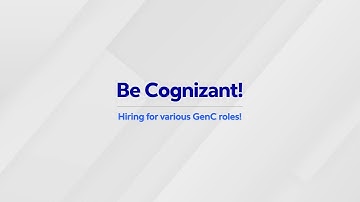 Join Cognizant and Create Digital Experiences | GenC | Careers at Cognizant