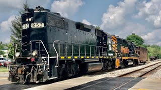 LHF HIGH HOOD GP38-2 | W&LE 253 with fantastic P3 on WE 663 and GP35-3 103 with awesome K5LA!